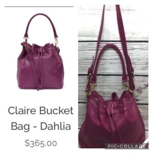 Ora  Delphine Boho Luxury Purple Claire Bucket/Shoulder Bag